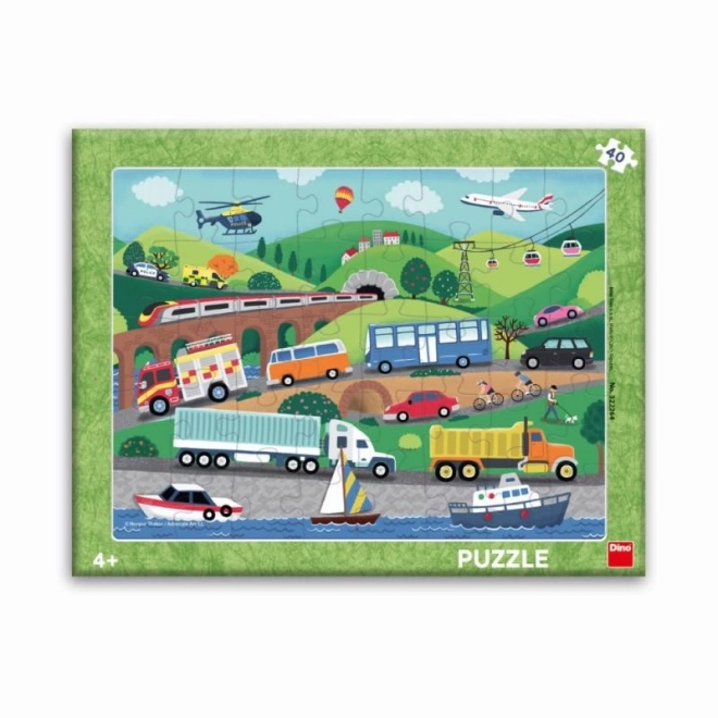 Detské puzzle dopravné prostriedky 40 dielikov