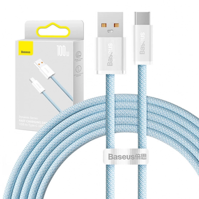 Kábel USB na USB-C 100 W 2 m Modrý