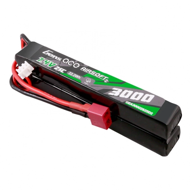 Airsoftová pištolová LiPo batéria Gens Ace 3000 mAh 7,4V