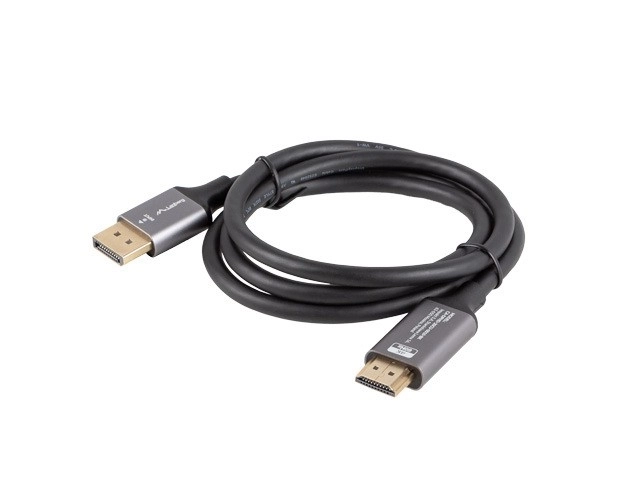 Kábel DisplayPort na HDMI 4K 1m čierno-strieborný