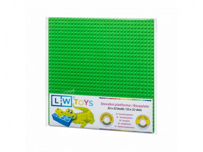 Stavebná doska L-W Toys 32x32 svetlo zelená