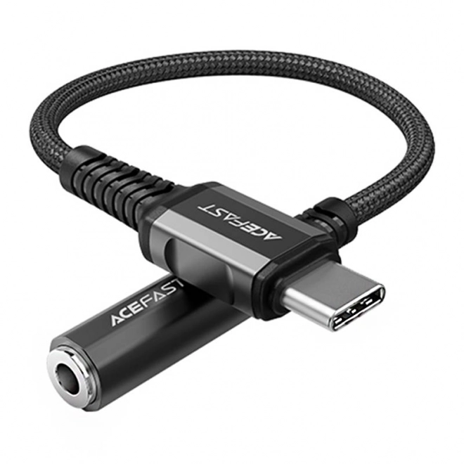 Adaptér USB-C na mini jack 3.5 mm čierny