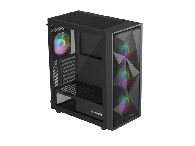 Počítačová skriňa Genesis Diaxid 605 ARGB MIDI Tower USB-C čierna