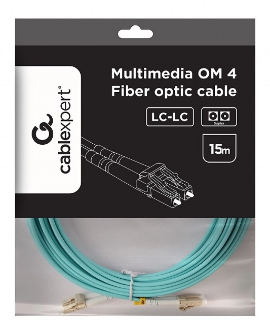 Duplexný optický kábel OM4 50/125 LC/LC 15m