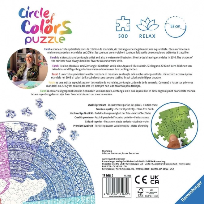 Ravensburger Okrúhle Puzzle Kruh Farieb: Mandala