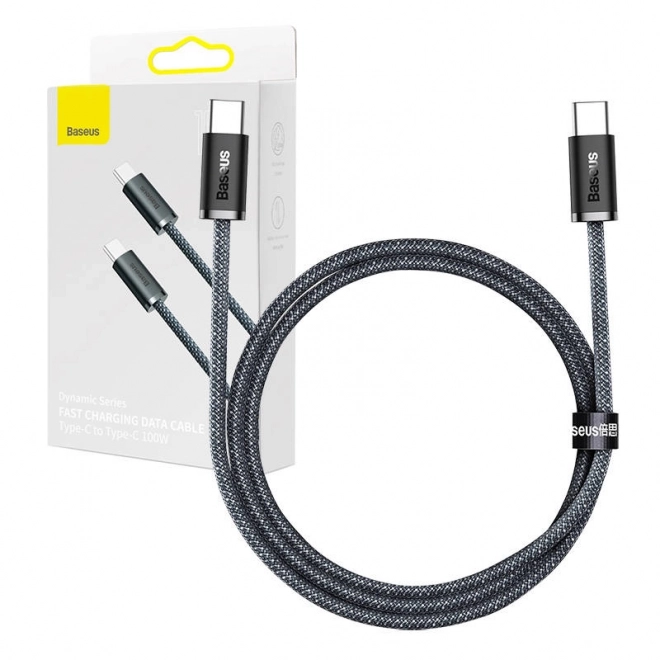 Kábel USB-C na USB-C Baseus Dynamic, 100 W, 1 m, šedý