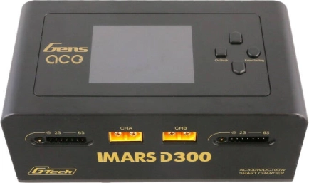 Inteligentná duálna nabíjačka Gens Ace IMARS D300 G‑Tech AC/DC 300 W / 700 W – čierna