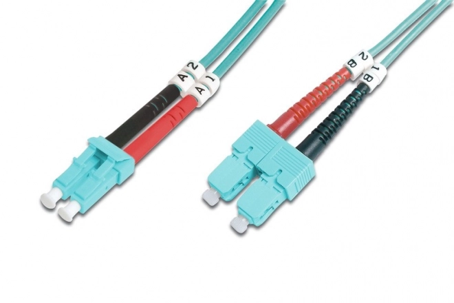 Patchcord optický FO LC-SC MM 50/125 OM3 duplex LSOH 2m