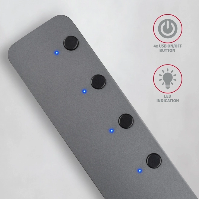 Metalový 4-portový USB 3.2 Gen 1 hub