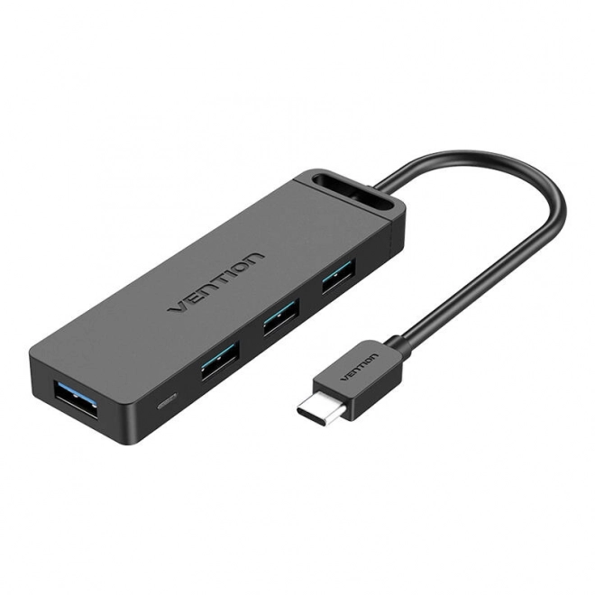 Hub 5in1 s 4 portmi USB 3.0 a USB-C kábel Vention čierny