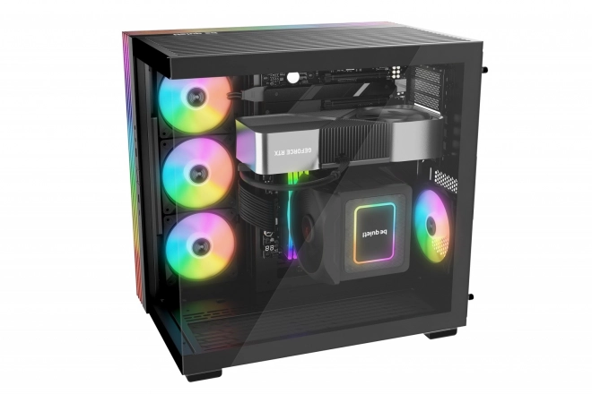 Čierna počítačová skriňa Light Base 600 DX