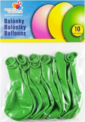 Zelené okrúhle nafukovacie balóniky 26 cm