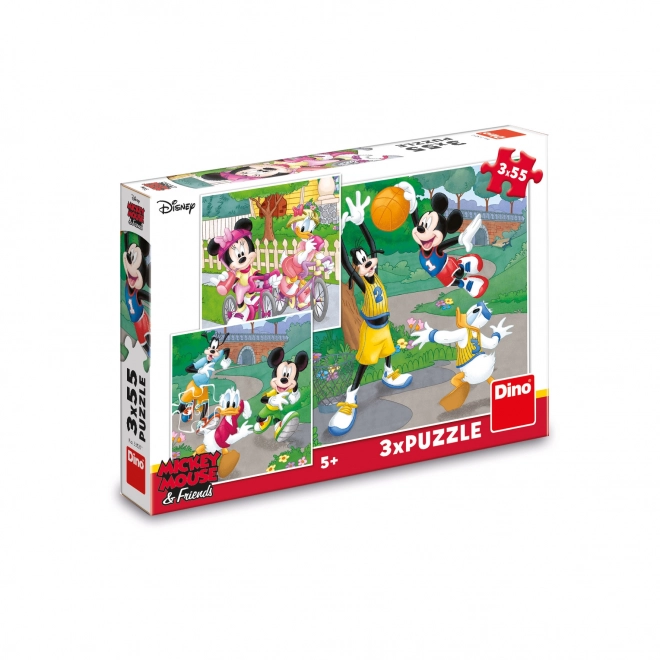 Puzzle Mickey Mouse a kamaráti 3x55 dielikov