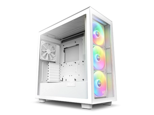 Biela počítačová skrinka NZXT H7 Elite RGB s oknom