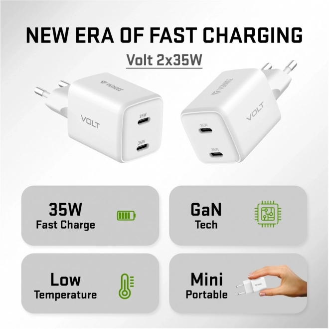 Rýchlonabíjačka USB C 35W s dvoma portami