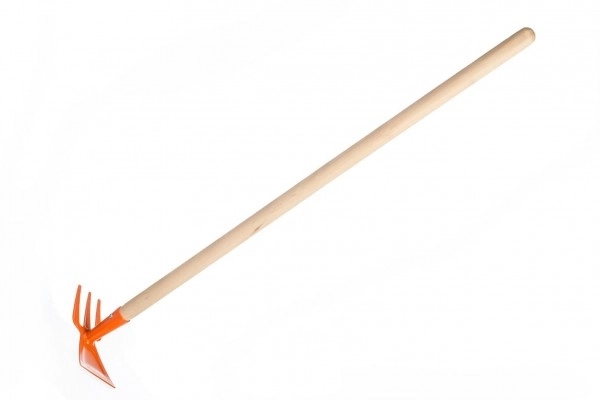 Teddies detský motyka obojstranná oranžová s násadou 80 cm