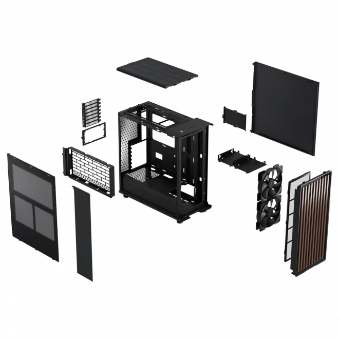 Počítačová skriňa North Charcoal Black
