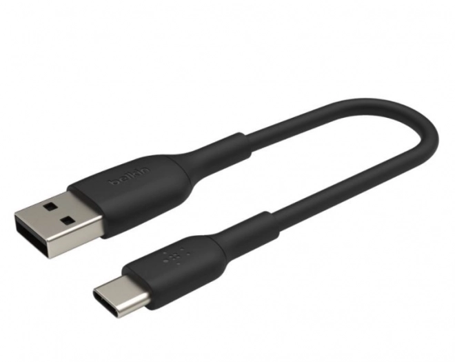 Čierny PVC kábel USB-C 15 cm