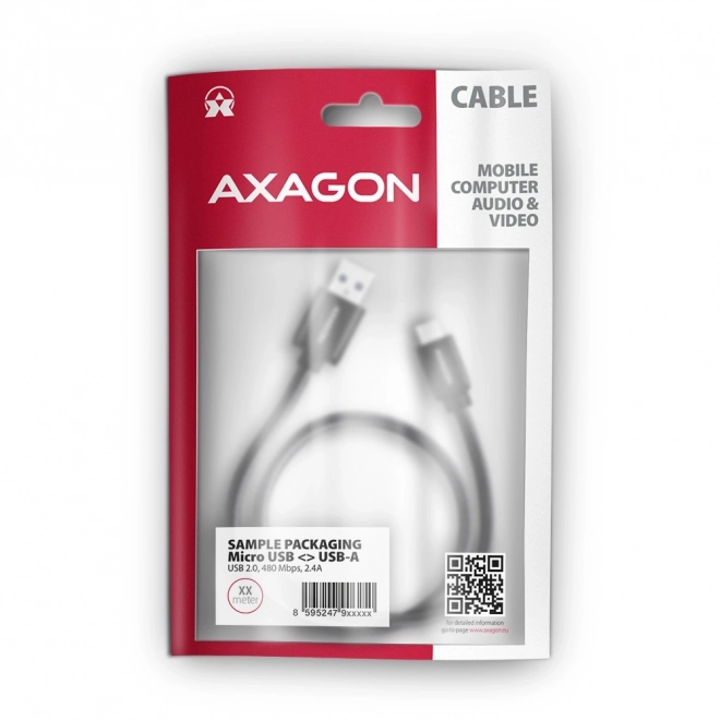 Kabel microUSB AXAGON 2m
