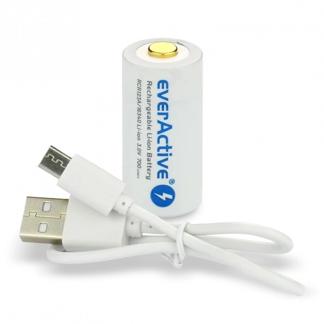 Nabíjateľná batéria 16340 3V Li-ion 700 mAh micro USB