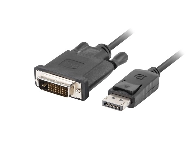 Čierny 1,8 m DisplayPort na DVI-D kábel