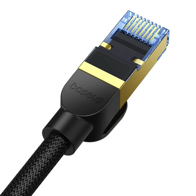 Opletený sieťový kábel cat.7 Baseus Ethernet RJ45 10Gbps 2m čierny