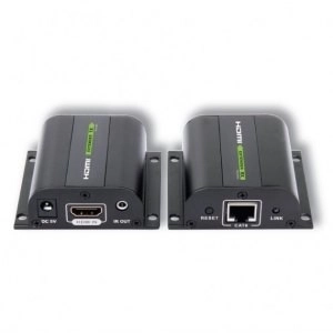 HDMI extender cez Cat 5e/6/6a/7 kábel do 60m s IR prijímačom čierny