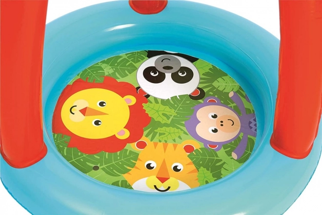 Fisher Price kolíska so strieškou a loptičkami Zvierací priatelia 89 x 89 x 84 cm