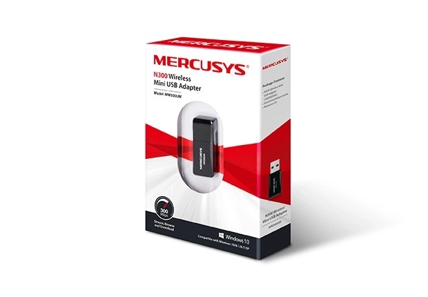 Bezdrôtový USB adaptér Mercusys MW300UM Mini WiFi N300