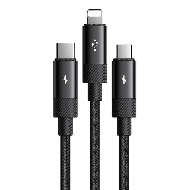 Kabel 3v1 USB na USB-C, Lightning, Micro USB