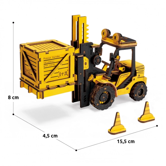 Robotime Rokr 3D drevené puzzle Vysokozdvižný vozík