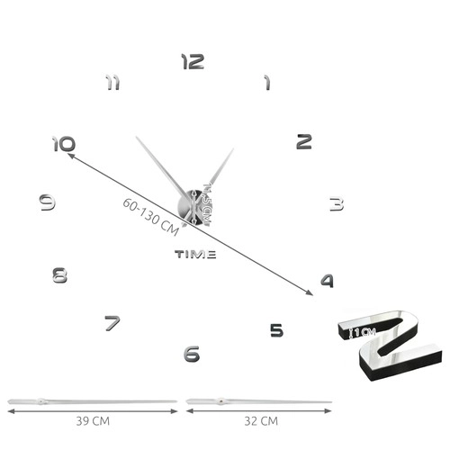 Nástenné hodiny DIY 60-130 cm