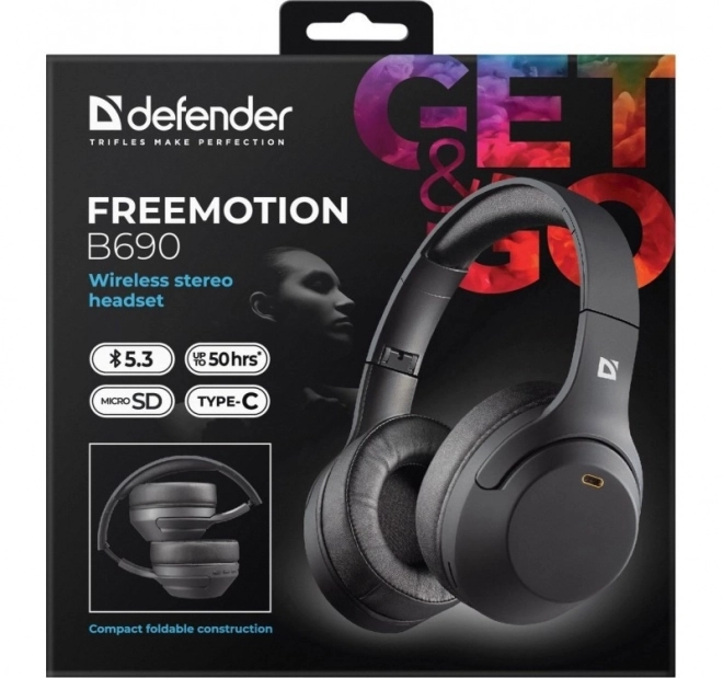 Bezdrôtové slúchadlá Freemotion B690 Čierne