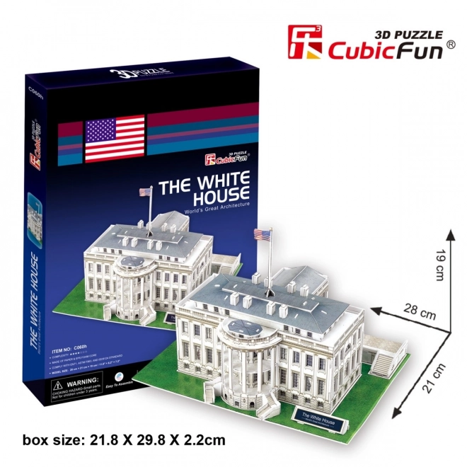 CubicFun 3D Puzzle Biely Dom