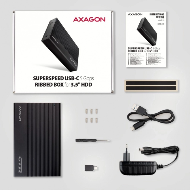 Hliníkové externé puzdro USB 3.2 Gen1 - SATA 6G 3.5"