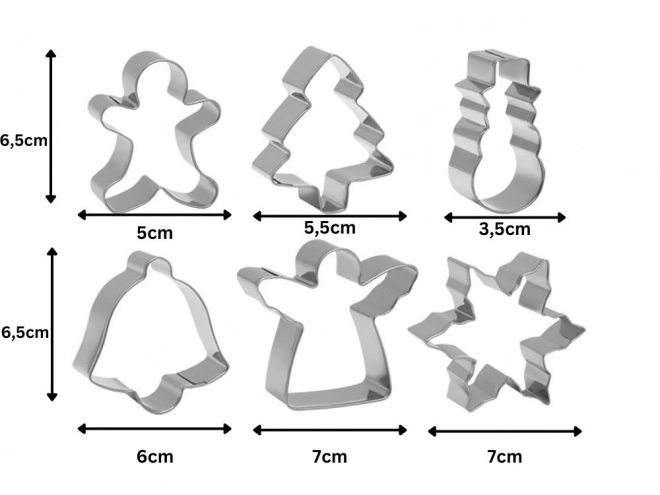 Sada formičiek na pečenie vianočných perníčkov 6 ks