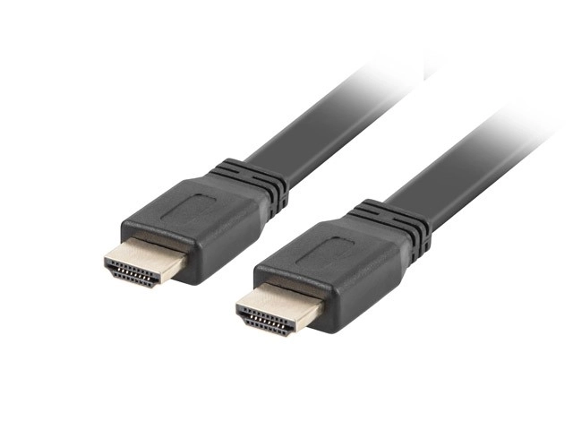 Plochý čierny HDMI kábel 4K 60Hz 1.8m