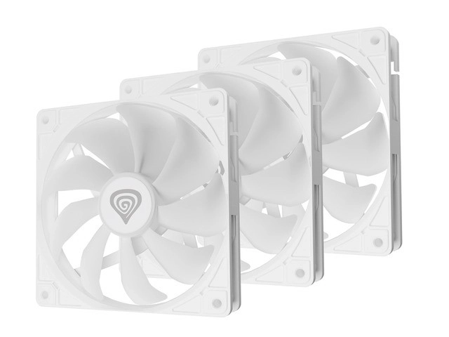 Sada 3 ventilátorov Genesis Oxal 120 ARGB biely