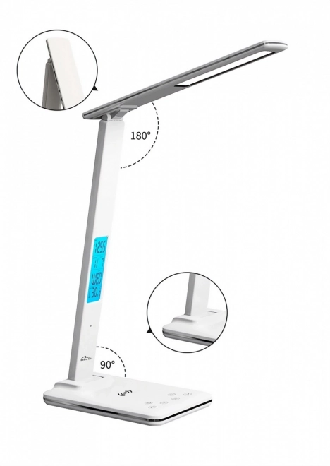 Lampa na písací stôl LED s bezdrôtovým nabíjaním