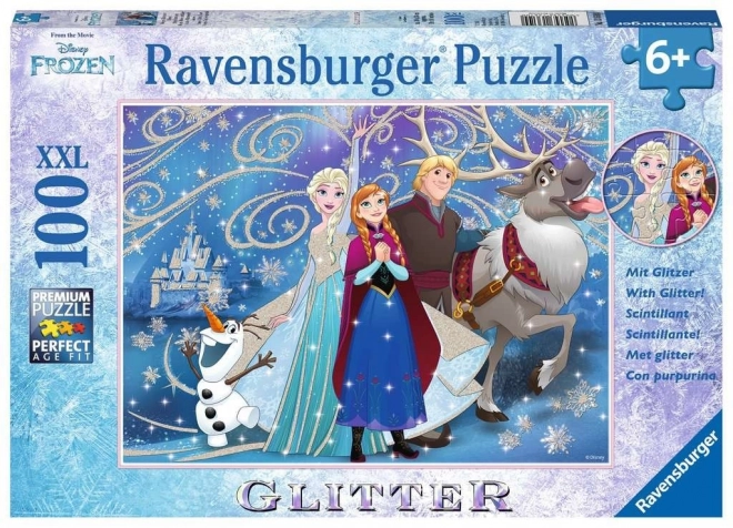 Puzzle XXL 100 ks Ľadové kráľovstvo Ligotavý sneh