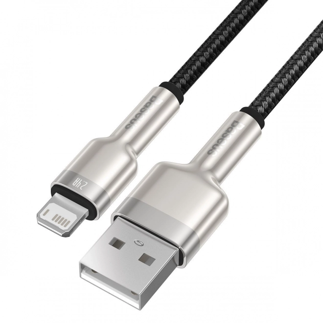 USB kábel pre Lightning Baseus Cafule 2,4A 1m čierny