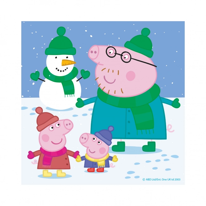 Puzzle Prasiatko Peppa 3x55 dielikov