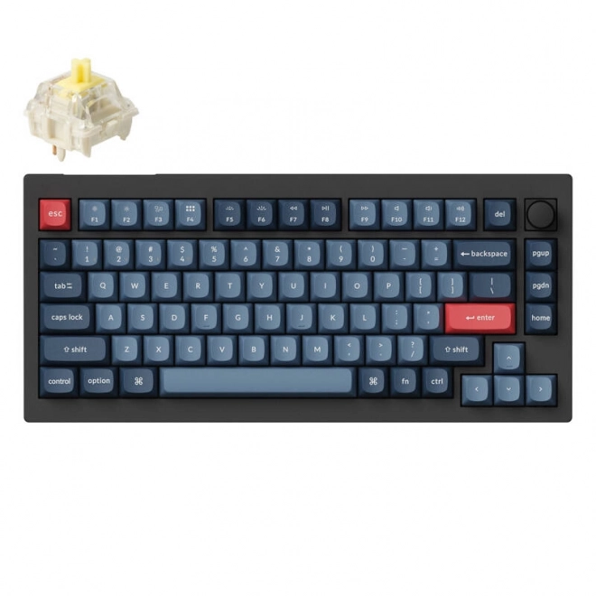 Bezdrôtová mechanická klávesnica Keychron V1 Max RGB s banánovými spínačmi (čierna)