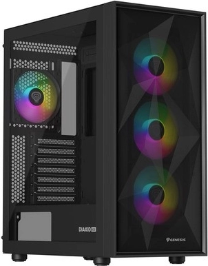 Štyri ventilátory OXAL 120 ARGB v základe