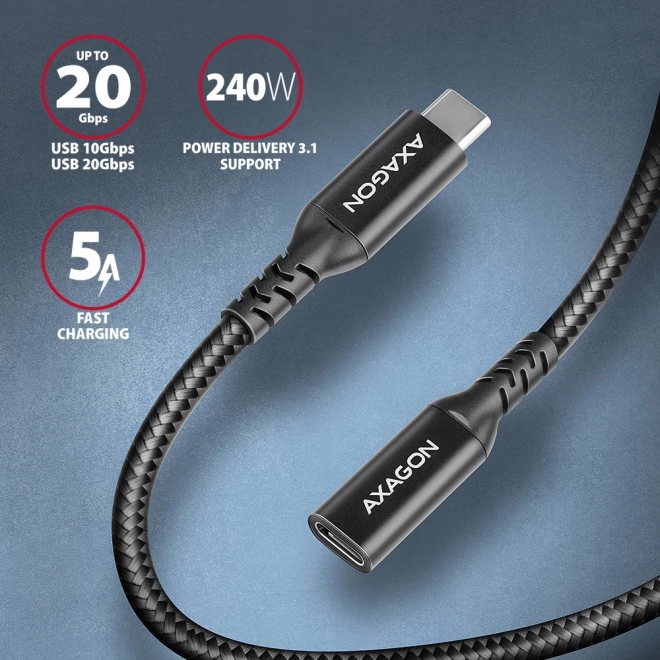Axagon premium predlžovací kábel USB-C na USB-C