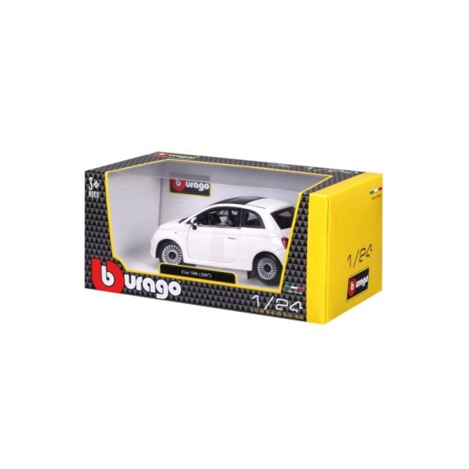 Bburago 1:24 Fiat 500 (2007) biely