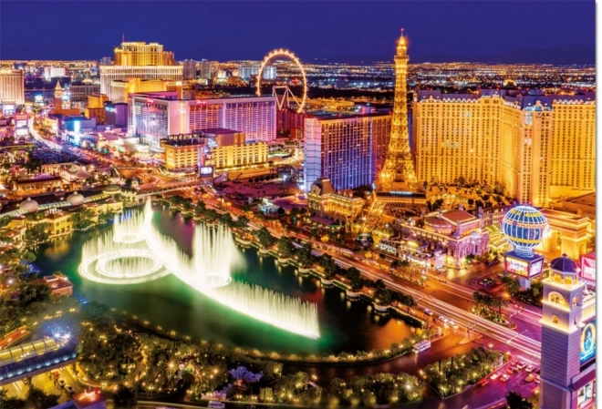 Svietiace puzzle Las Vegas 1000 dielikov