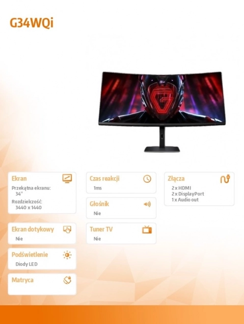 Xiaomi zakrivený herný monitor 34 palcov WQHD