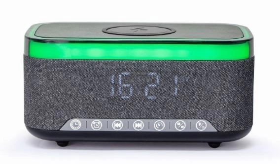 Digitálny budík s nabíjačkou a rádiom DAB/FM RGB
