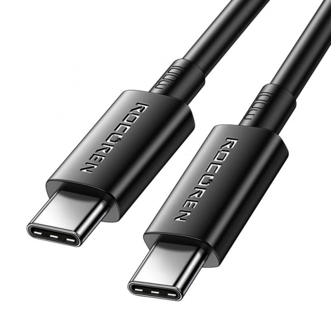 Rýchlonabíjací kábel USB-C na USB-C 100W, 2 m, čierny